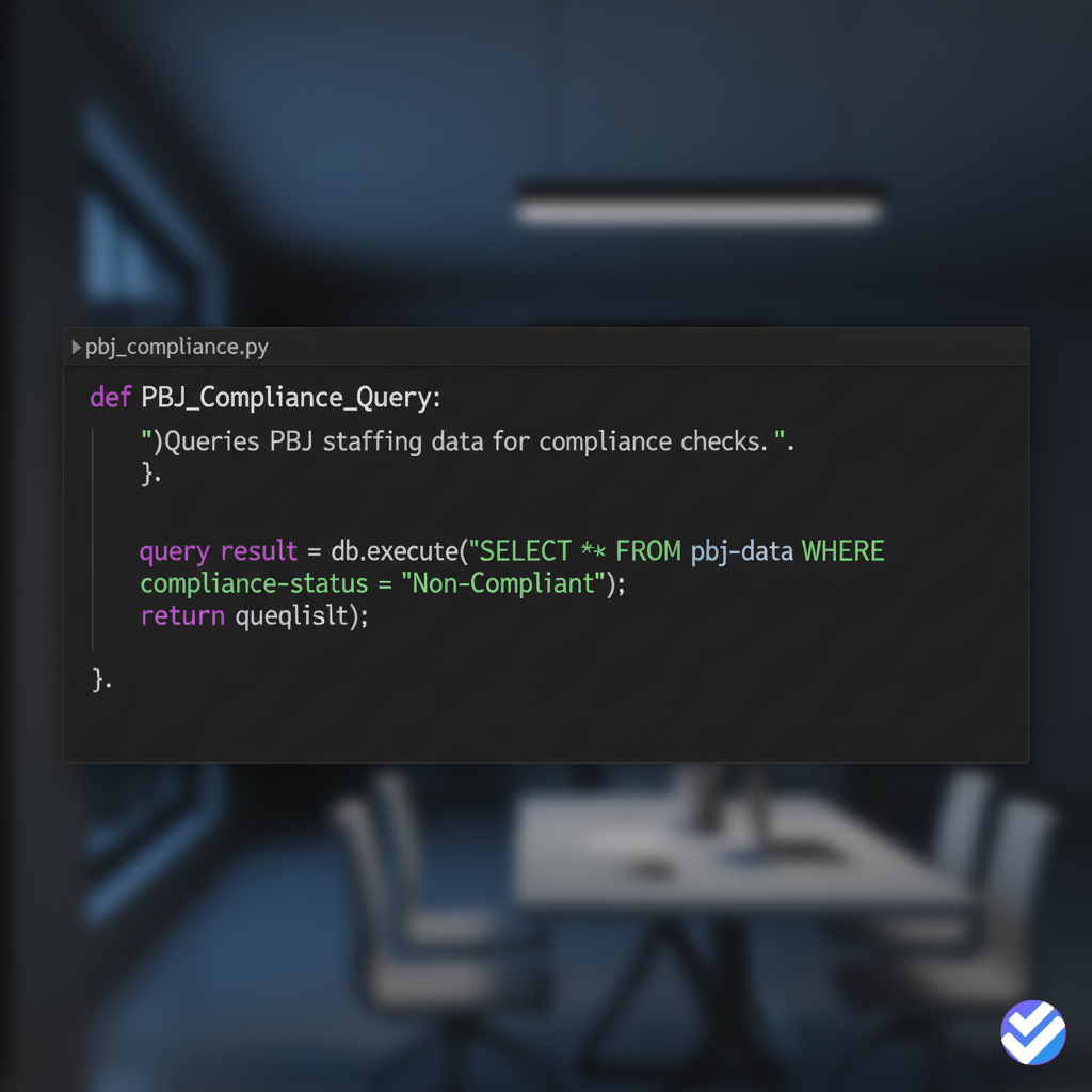 Clean Python code snippet showing a function for compliance data query.